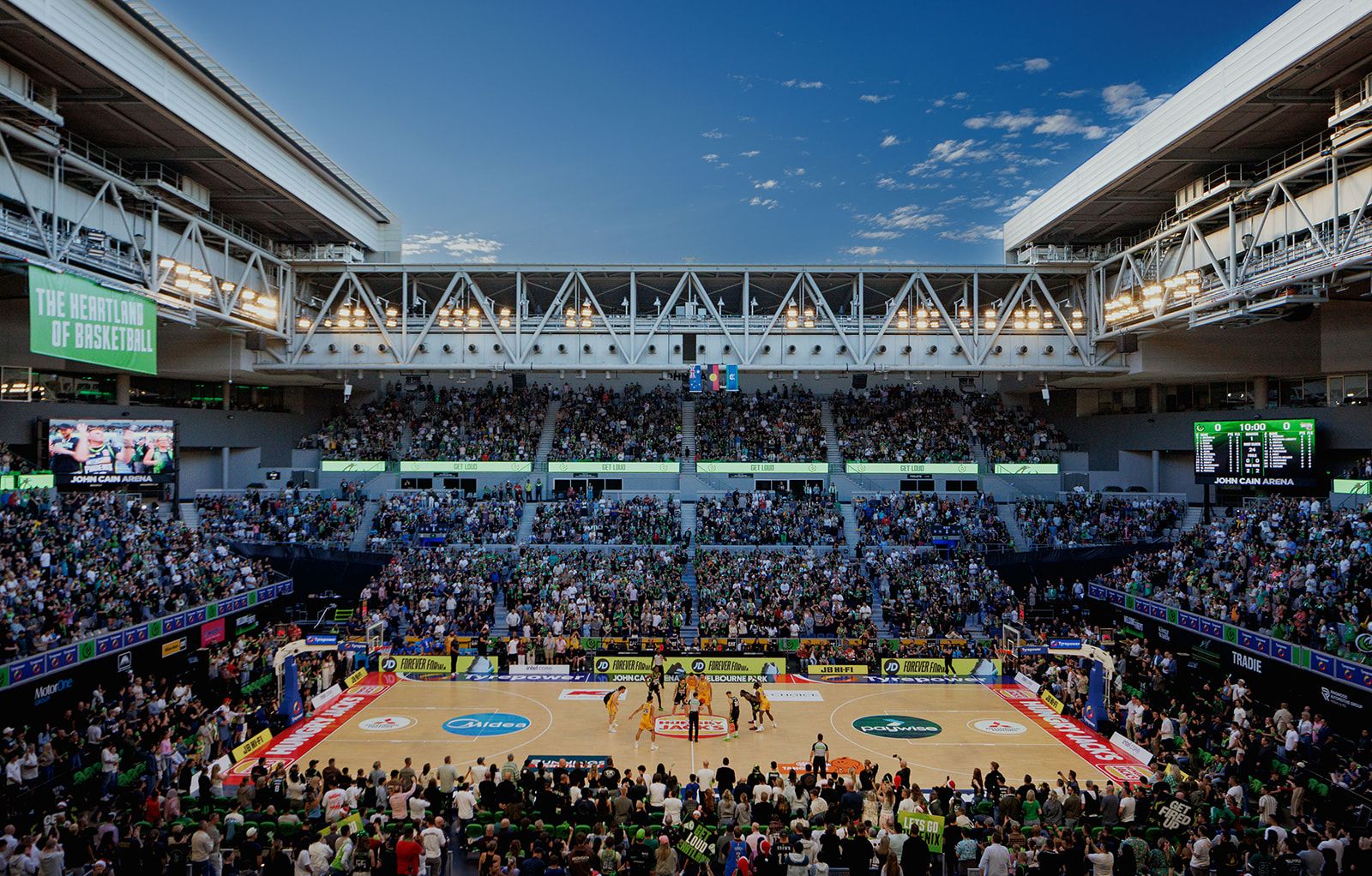 John Cain Arena packed out with the roof open
